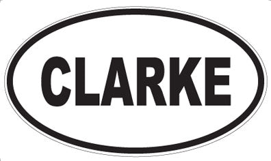 CLARKE - Oval Magnet