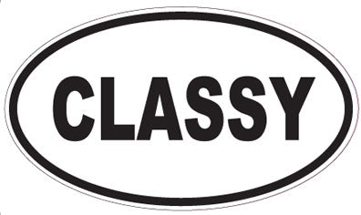 CLASSY - Oval Sticker
