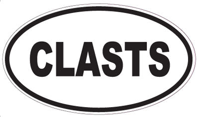 CLASTS - Oval Sticker
