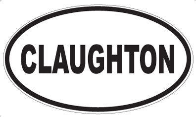 CLAUGHTON - Oval Magnet