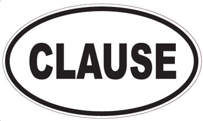 CLAUSE - Oval Sticker