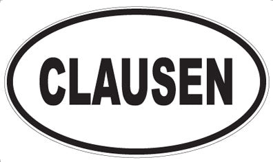 CLAUSEN - Oval Magnet