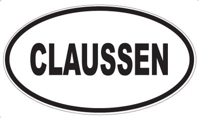 CLAUSSEN - Oval Magnet
