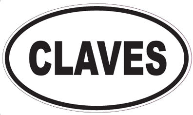 CLAVES - Oval Sticker