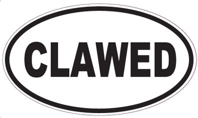 CLAWED - Oval Sticker