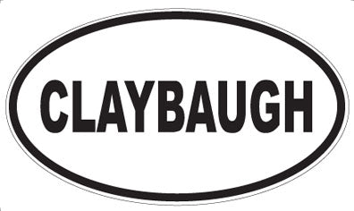 CLAYBAUGH - Oval Magnet