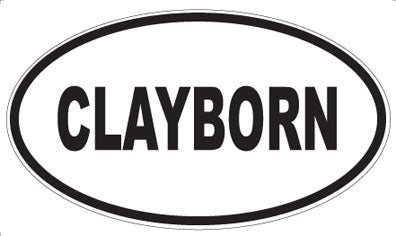 CLAYBORN - Oval Magnet