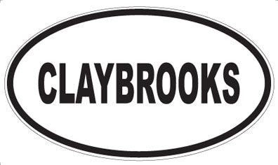 CLAYBROOKS - Oval Magnet