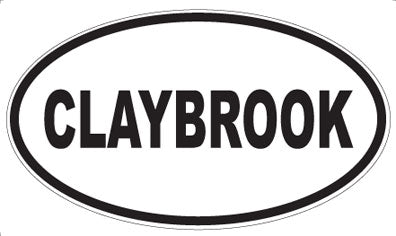 CLAYBROOK - Oval Magnet