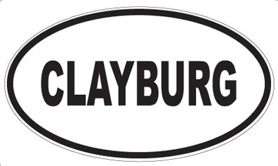 CLAYBURG - Oval Magnet