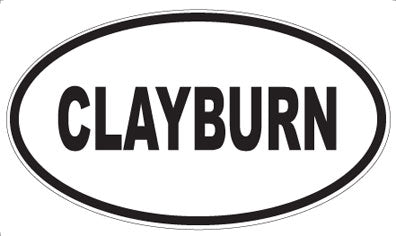 CLAYBURN - Oval Magnet