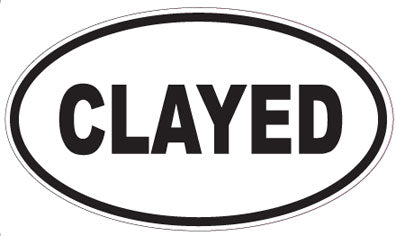 CLAYED - Oval Sticker