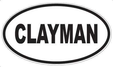 CLAYMAN - Oval Magnet