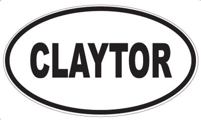 CLAYTOR - Oval Magnet