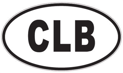 CLB - 3 Letter Initials Oval Sticker