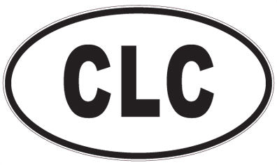 CLC - 3 Letter Initials Oval Sticker