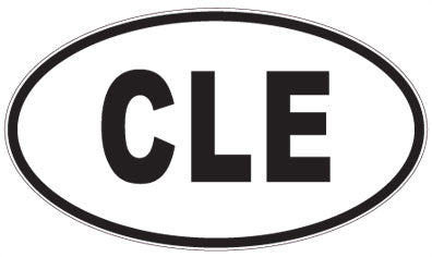 CLE - 3 Letter Initials Oval Sticker