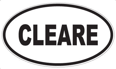 CLEARE - Oval Magnet