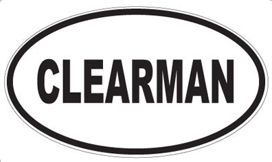 CLEARMAN - Oval Magnet