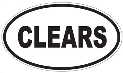 CLEARS - Oval Sticker