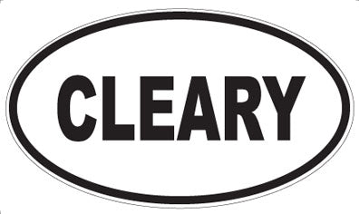 CLEARY - Oval Magnet