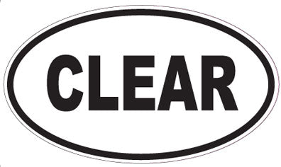 CLEAR - Oval Magnet