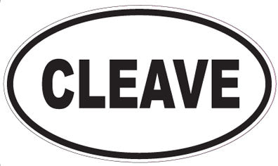 CLEAVE - Oval Sticker