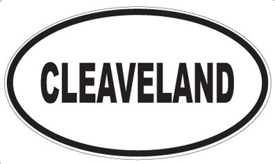 CLEAVELAND - Oval Magnet