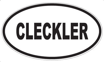 CLECKLER - Oval Magnet