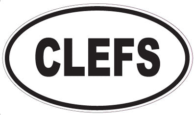 CLEFS - Oval Magnet