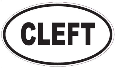 CLEFT - Oval Sticker