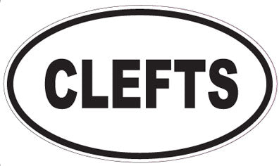 CLEFTS - Oval Sticker