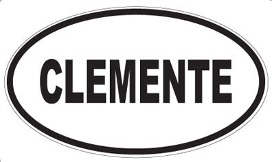 CLEMENTE - Oval Magnet