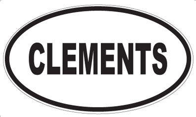 CLEMENTS - Oval Magnet