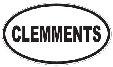 CLEMMENTS - Oval Magnet
