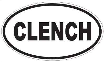 CLENCH - Oval Sticker