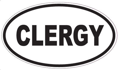 CLERGY - Oval Sticker
