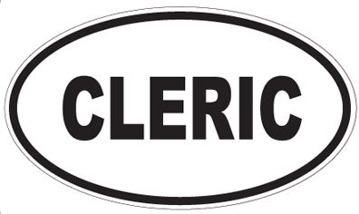 CLERIC - Oval Sticker