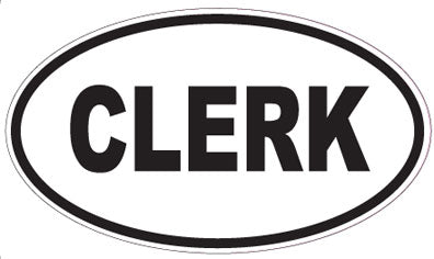 CLERK - Oval Magnet