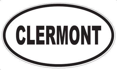 CLERMONT - Oval Magnet