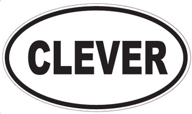 CLEVER - Oval Sticker