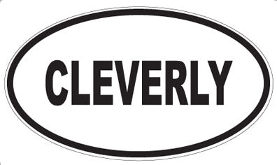 CLEVERLY - Oval Magnet