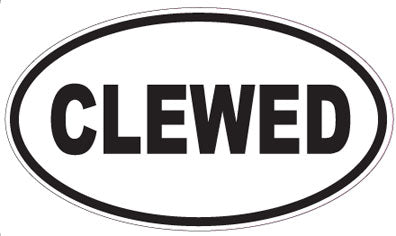 CLEWED - Oval Sticker