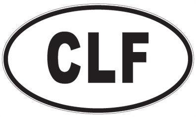 CLF - 3 Letter Initials Oval Sticker