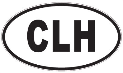 CLH - 3 Letter Initials Oval Sticker