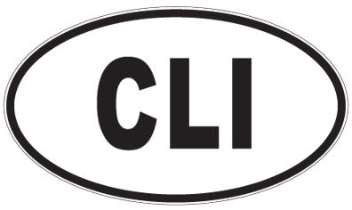 CLI - 3 Letter Initials Oval Sticker