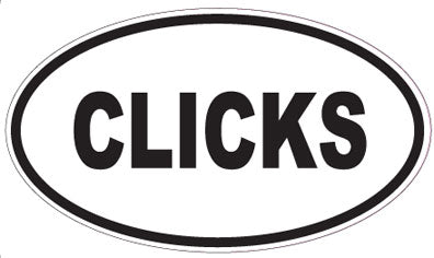 CLICKS - Oval Sticker