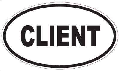 CLIENT - Oval Sticker