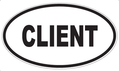 CLIENT - Oval Magnet