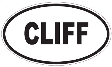 CLIFF - Oval Sticker